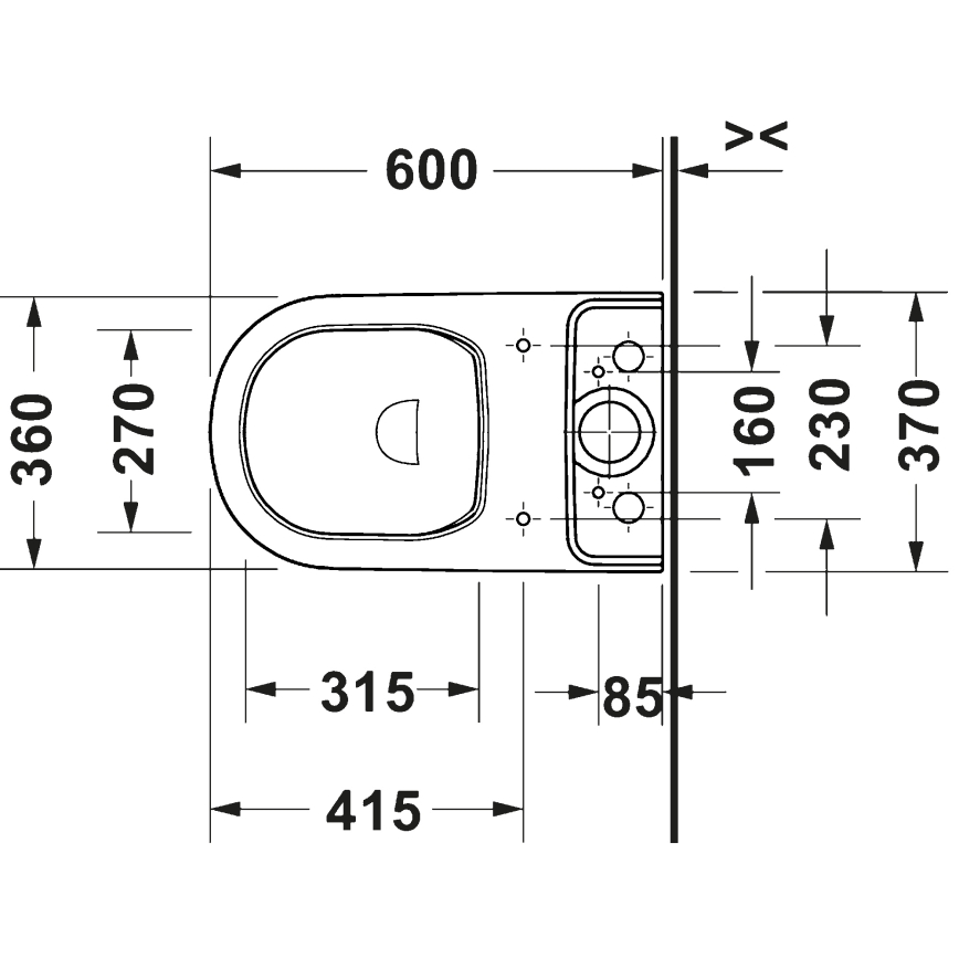 Duravit 20600900002 - WC комби D-CODE керамика/бял гланц