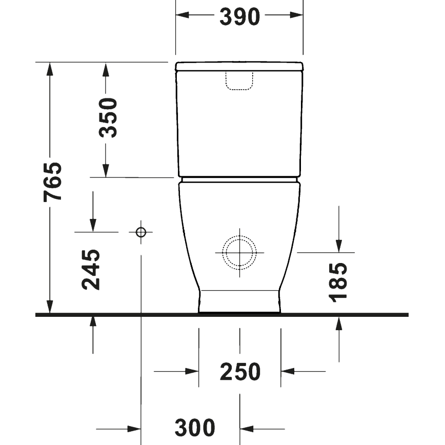 Duravit 20600900002 - Комбинирана тоалетна D-CODE керамика/бял гланц