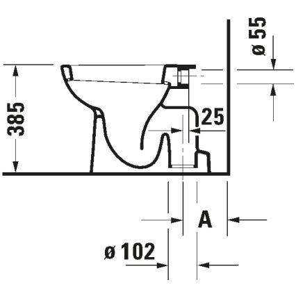 Duravit 21100100002 - Подова тоалетна чиния D-CODE керамика/бял гланц