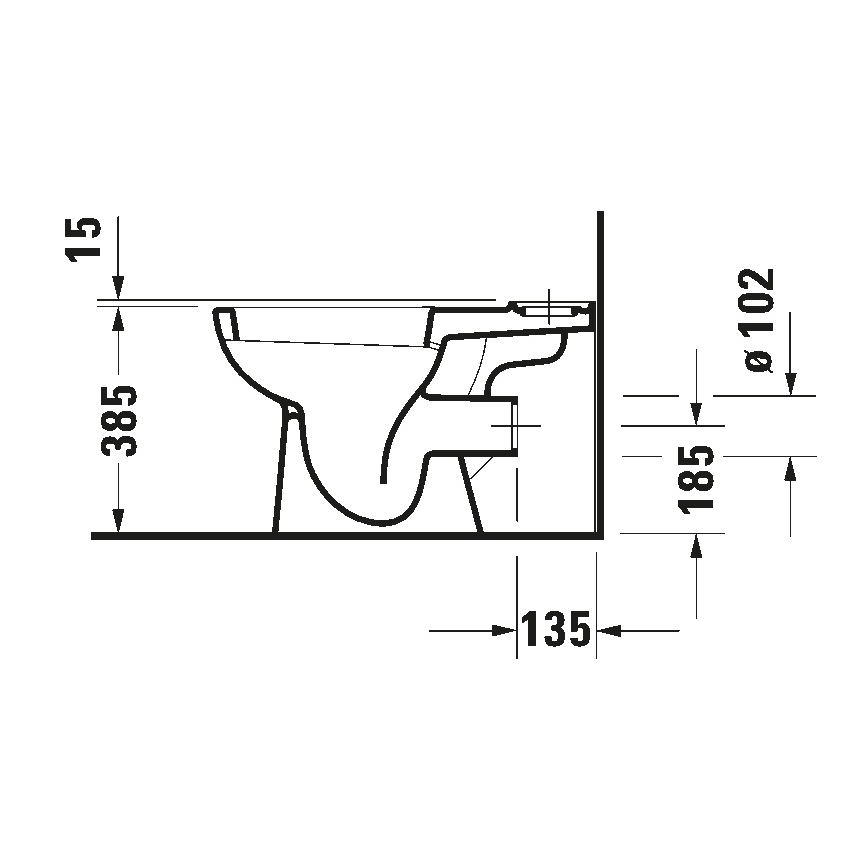 Duravit 21110900002 - моноблок WC D-CODE, керамика, лъскаво бяло