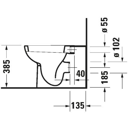 Duravit 21150900002 - Подова тоалетна чиния D-CODE керамика/лъскаво бяло