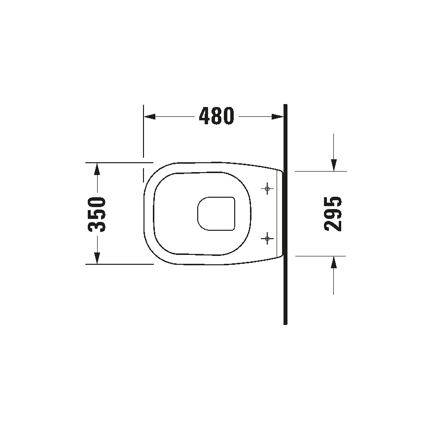 Duravit 22110900002 - Подвесен WC D-CODE керамичен/бял гланц