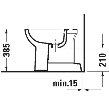 Duravit 22371000002 - Подово биде D-CODE 35,5x52,5 cm керамика/бял гланц
