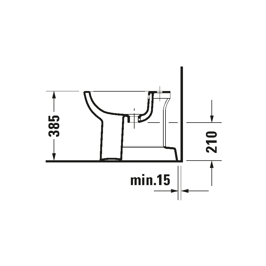 Duravit 22371000002 - Подово биде D-CODE 35,5x52,5 cm керамика/бял гланц