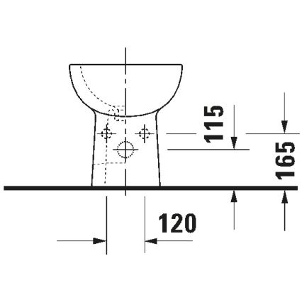 Duravit 22371000002 - Подово биде D-CODE 35,5x52,5 cm керамика/бял гланц