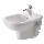 Duravit 22371500002 - стенен биде D-CODE, керамика, гланцово бяло