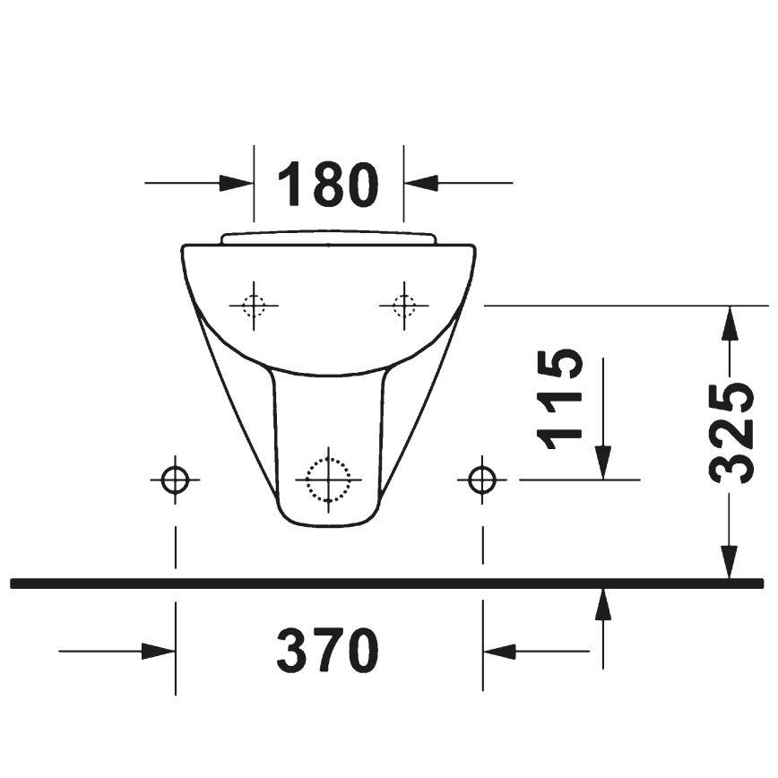 Duravit 22371500002 - стенен биде D-CODE, керамика, гланцово бяло