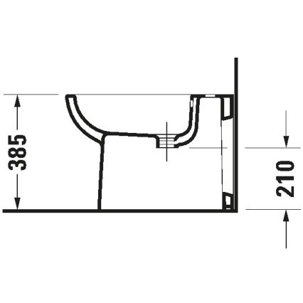 Duravit 22411000002 - Подово биде D-CODE 35,5x52,5 cm керамика/бял гланц