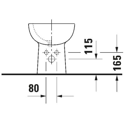 Duravit 22411000002 - Подово биде D-CODE 35,5x52,5 cm керамика/бял гланц