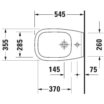 Duravit 22571500002 - Висящо биде D-CODE, керамика/бял гланц