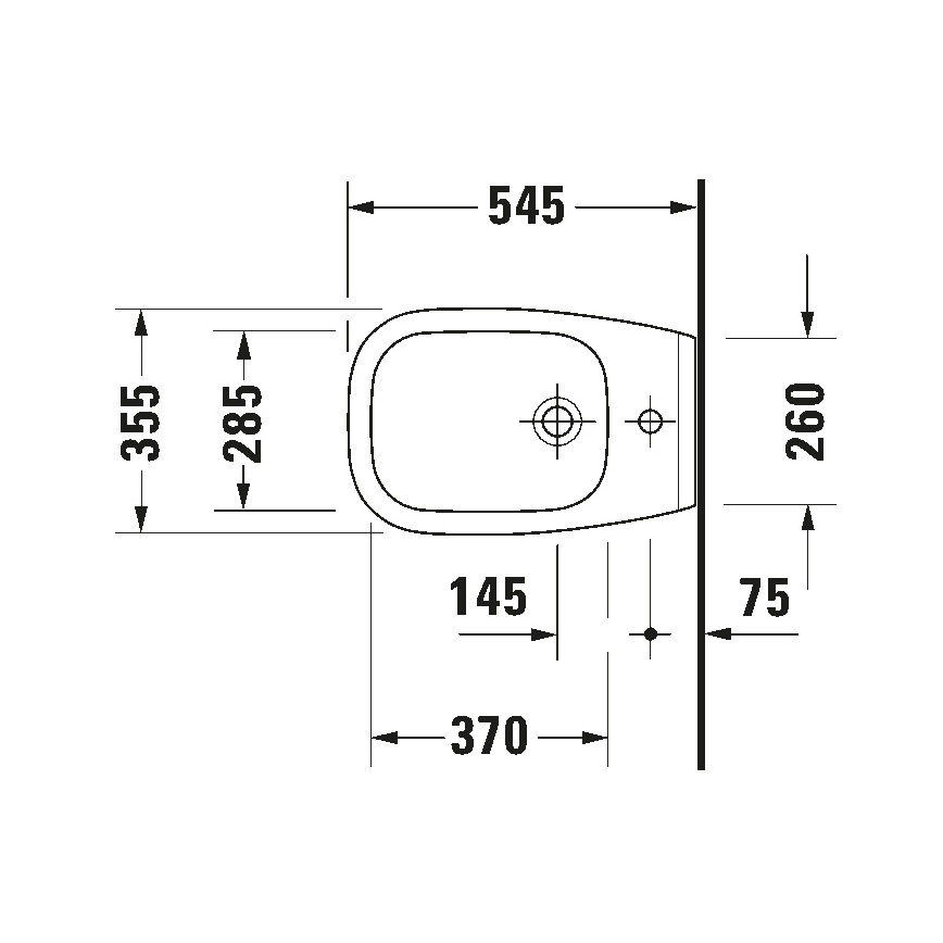 Duravit 22571500002 - Висящо биде D-CODE, керамика/бял гланц