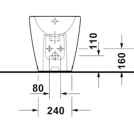 Duravit 2294100000 - Подово биде D-NEO керамика/бял гланц