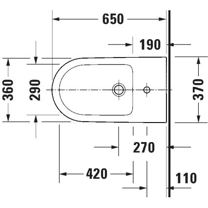 Duravit 2294100000 - Подово биде D-NEO керамика/бял гланц