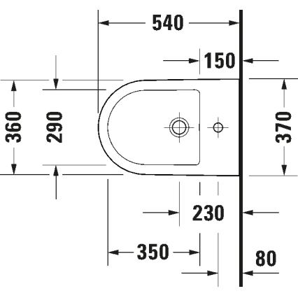 Duravit 2294150000 - Подвесно биде D-NEO от керамика, гланцово бяло