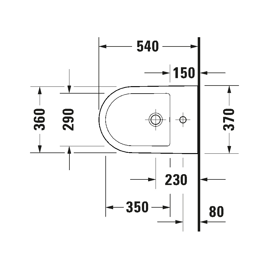 Duravit 2294150000 - Подвесно биде D-NEO от керамика, гланцово бяло