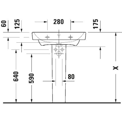 Duravit 23756500002 - Стенно окачена мивка D-NEO 65x46 cm, керамика/бял гланц