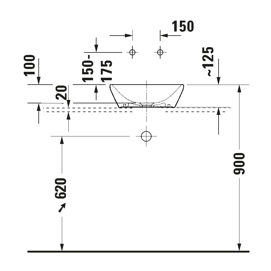 Duravit 2397400070 - Мивка за плот D-NEO 40x40 cm керамика/бял гланц
