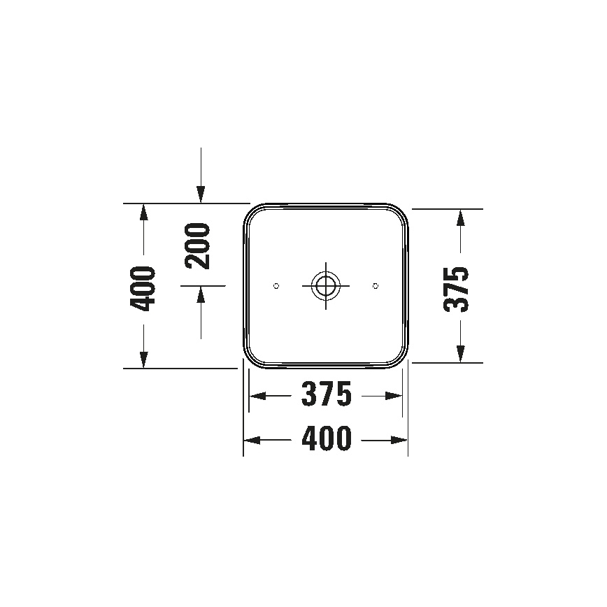 Duravit 2397400070 - Мивка за плот D-NEO 40x40 cm керамика/бял гланц
