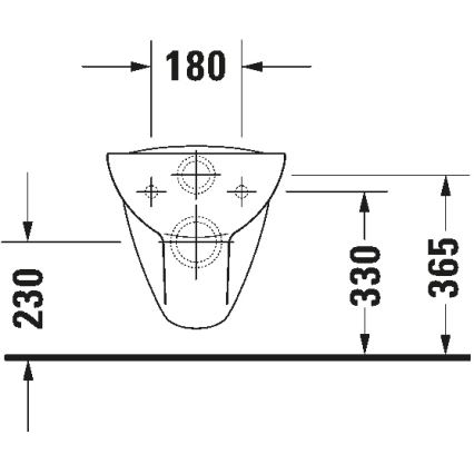 Duravit 25350900002 - Подвесна тоалетна чиния D-CODE, керамика/бял гланц