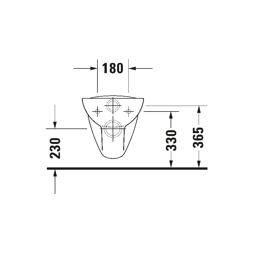 Duravit 25350900002 - Подвесна тоалетна чиния D-CODE, керамика/бял гланц