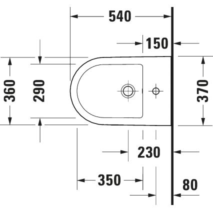 Duravit 27271500002 - Стенно биде D-CODE керамика/бял гланц