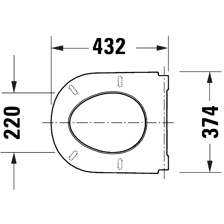 Duravit 28210000 - Седалка за тоалетна D-CODE 37,4x43,3 cm бяла