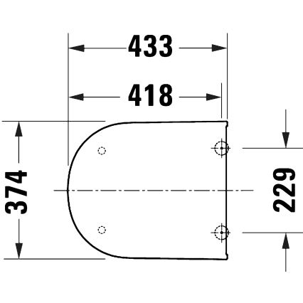Duravit 28210000 - Седалка за тоалетна D-CODE 37,4x43,3 cm бяла