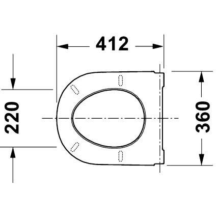 Duravit 28310000 - Тоалетна седалка D-CODE 37,4x42 см бяла