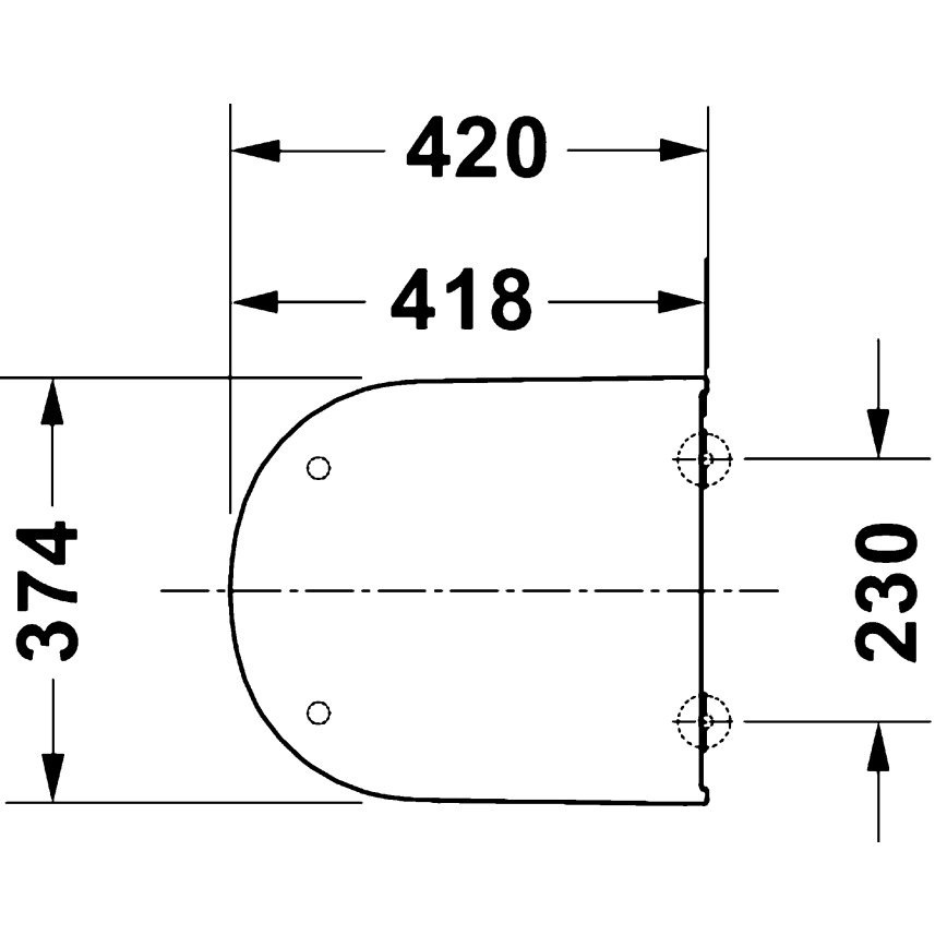 Duravit 28310000 - Тоалетна седалка D-CODE 37,4x42 см бяла