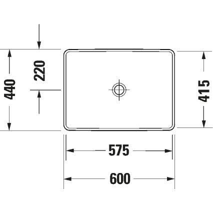 Duravit 358600079 - Вграден умивалник D-NEO 60x44 cm керамика/бял гланц