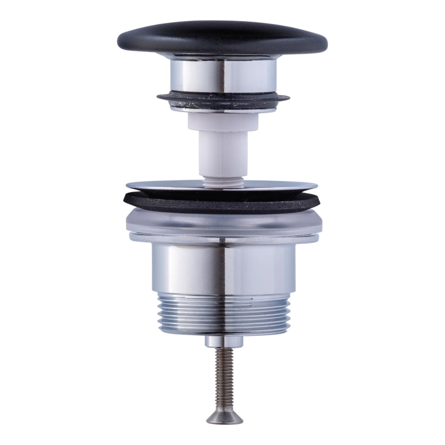 Duravit 50791300 - Клапа за умивалник с механизъм PUSH-OPEN, диаметър 6,5 см, матов антрацит