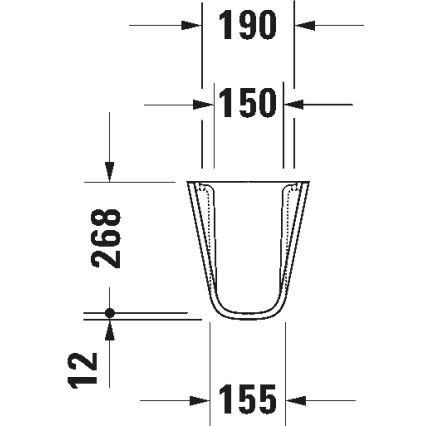 Duravit 8571800002 - Капак за сифон D-CODE 30x26,8 cm керамика/гланцирано бяло