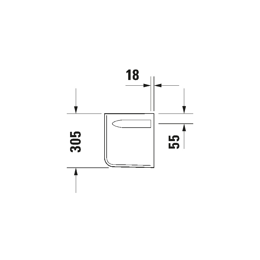 Duravit 8571800002 - Капак за сифон D-CODE 30x26,8 cm керамика/гланцирано бяло