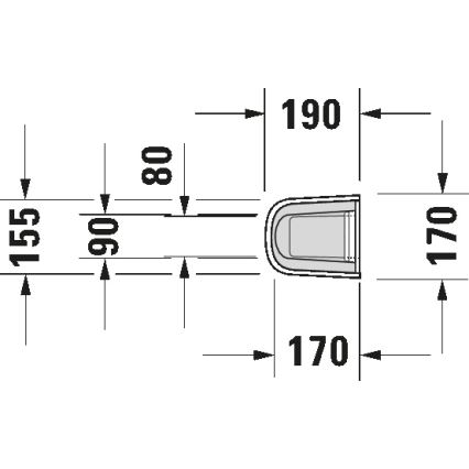 Duravit 8632700002 - Капак за сифон D-CODE 70,5x19 cm керамика/гланцово бяло