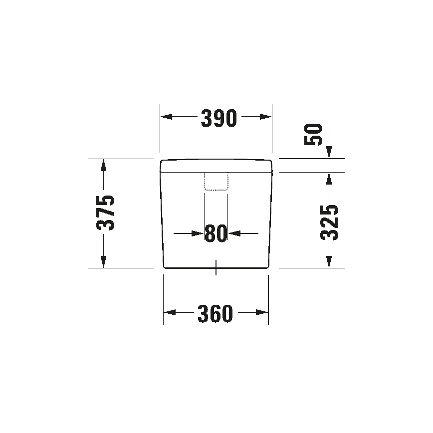 Duravit 927000004 - Тоалетно казанче за WC D-CODE 6/3 л, керамика/бяло