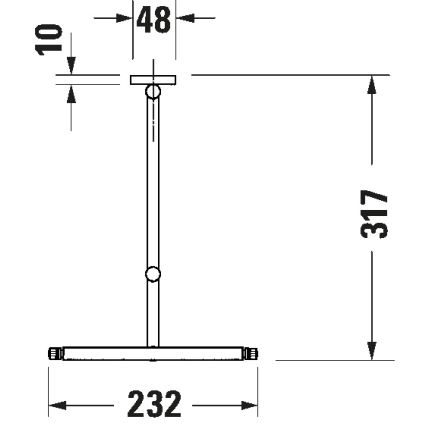 Duravit 99121000 - Стенно козметично огледало D-CODE лъскав хром