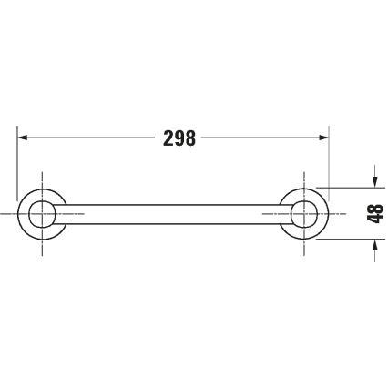 Duravit 99144600 - Дръжка за вана D-CODE 28,4 cm в матово черно