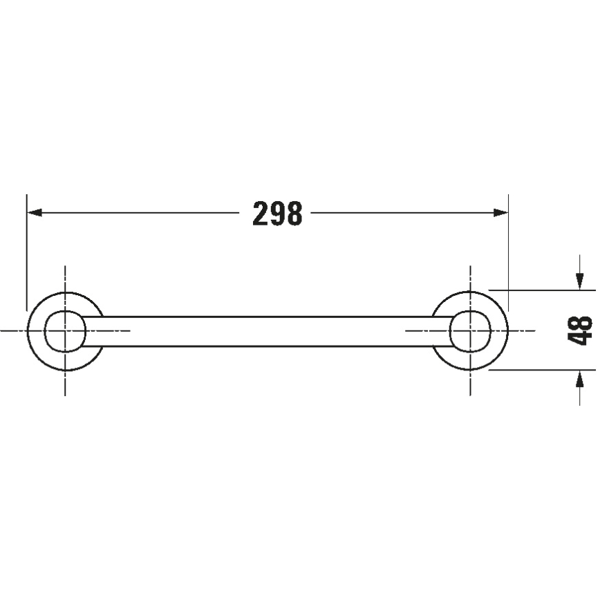 Duravit 99144600 - Дръжка за вана D-CODE 28,4 cm в матово черно