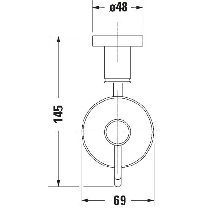 Duravit 99161000 -стенен дозатор за течен сапун D-CODE 390 мл матово стъкло/лъскав хром