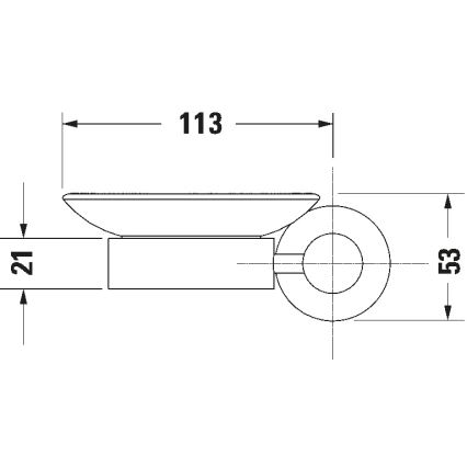 Duravit 99174600 - Стенна сапунерка D-CODE лява матова черна