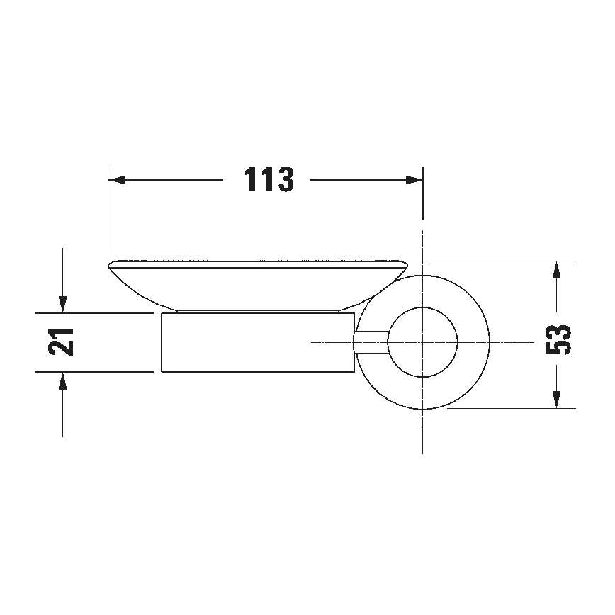 Duravit 99174600 - Стенна сапунерка D-CODE лява матова черна