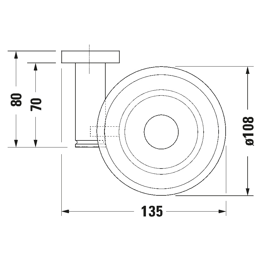 Duravit 99181000 - Стенна сапунерка D-CODE, дясна, полирано хромово покритие