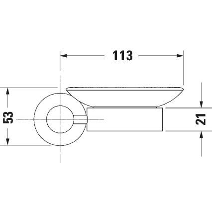 Duravit 99181000 - Стенна сапунерка D-CODE, дясна, полирано хромово покритие