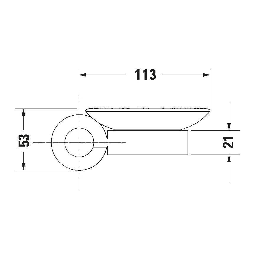 Duravit 99181000 - Стенна сапунерка D-CODE, дясна, полирано хромово покритие
