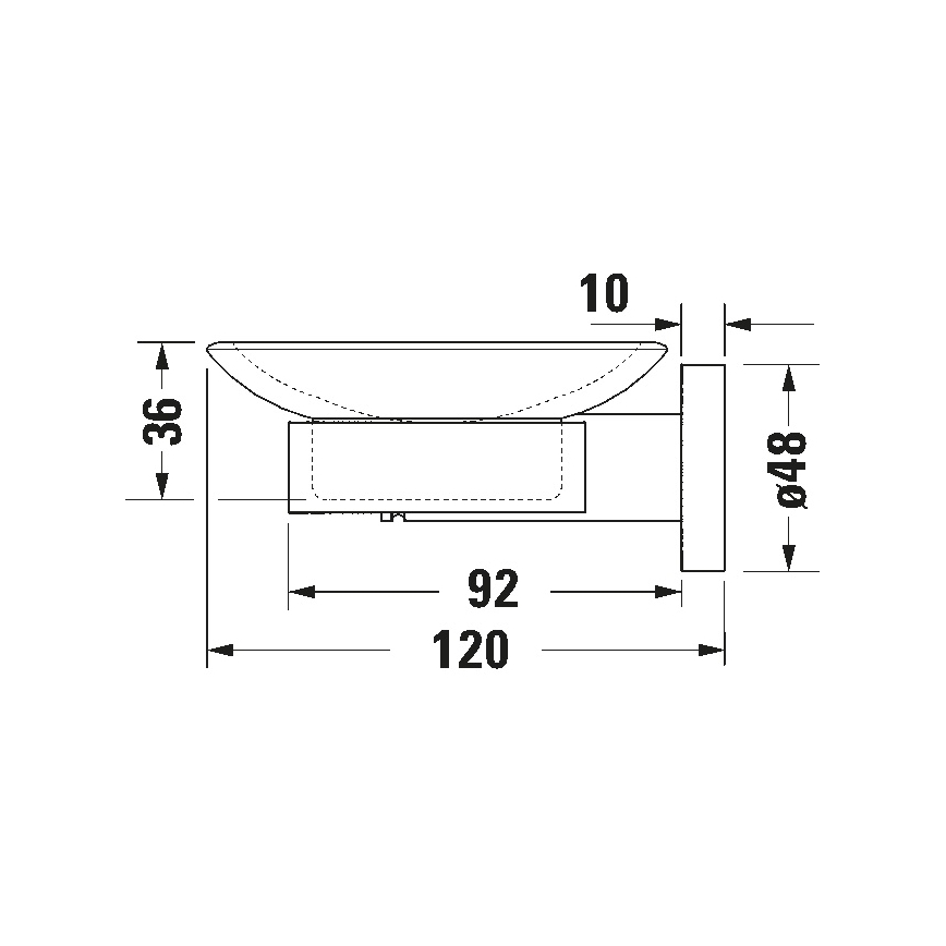 Duravit 99184600 - Стенна сапунерка D-CODE, дясна, матово черна