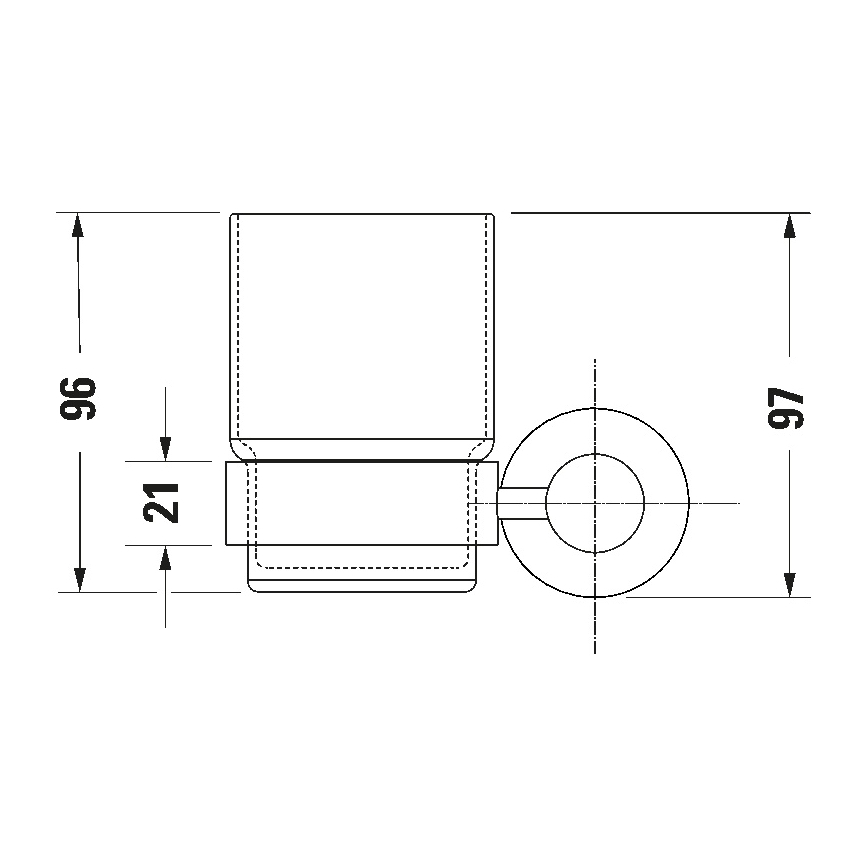 Duravit 99191000 - стенен държач за четки за зъби D-CODE, ляв, лъскав хром