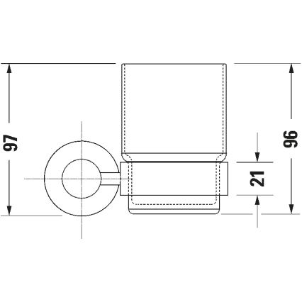 Duravit 99201000 - Стенен държач за четки за зъби D-CODE, десен, лъскав хром