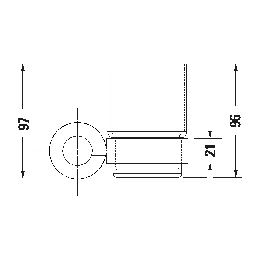 Duravit 99201000 - Стенен държач за четки за зъби D-CODE, десен, лъскав хром