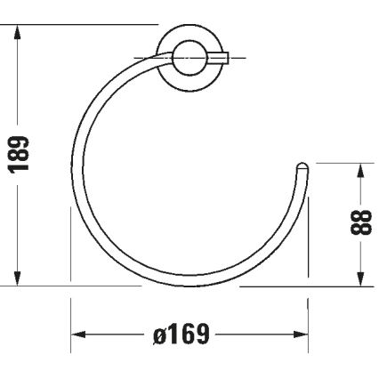 Duravit 99214600 - Стенна закачалка за кърпи D-CODE, матово черно