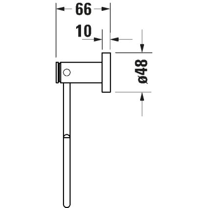Duravit 99214600 - Стенна закачалка за кърпи D-CODE, матово черно
